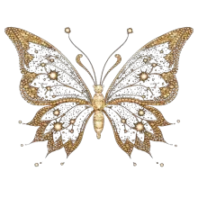 Mariposa de Oro y Diamantes #1